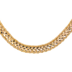 Caplain Paris Collier Maille figaro  Or jaune Saphir