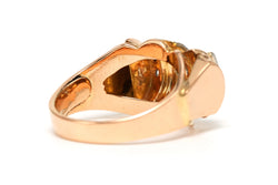 Bague Tank en or jaune et diamants