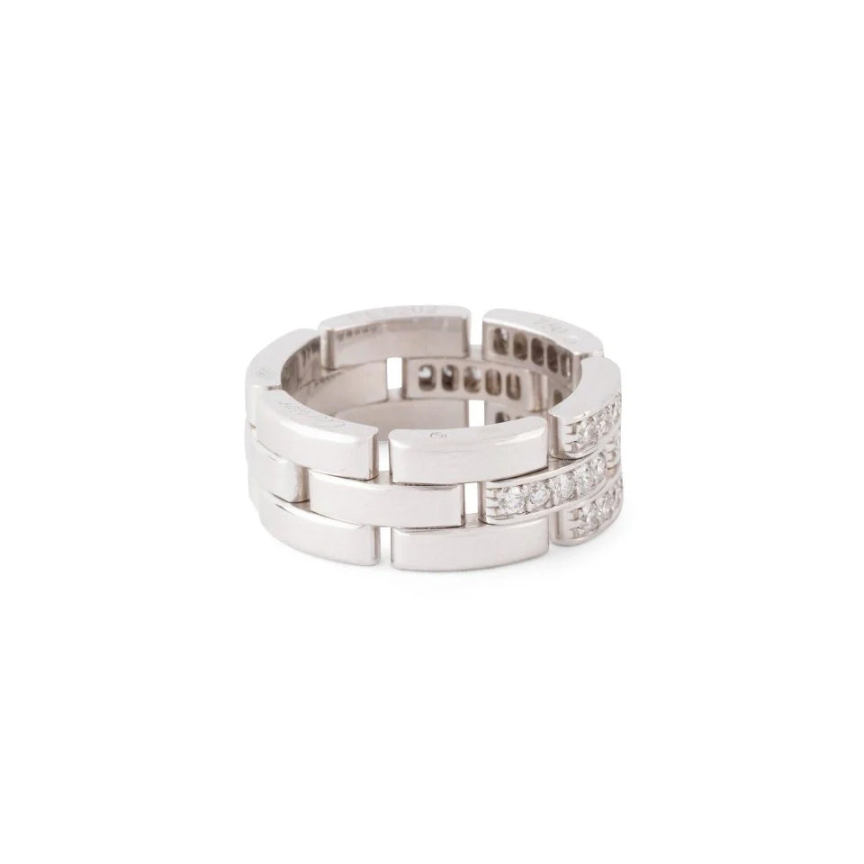 Bague CARTIER "Maillon Panthère" en or blanc et diamants