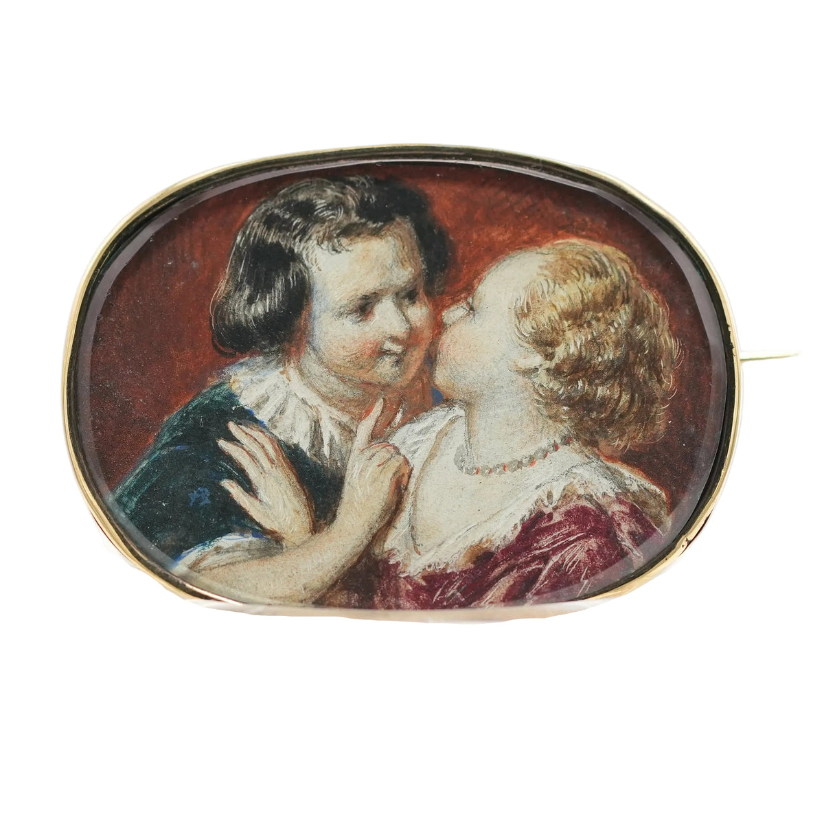 Broche Épingle en or jaune et nacre