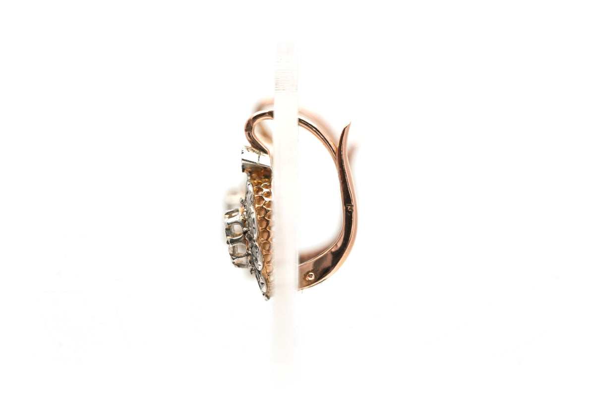 Boucles d'oreilles Dormeuses en or jaune et diamants