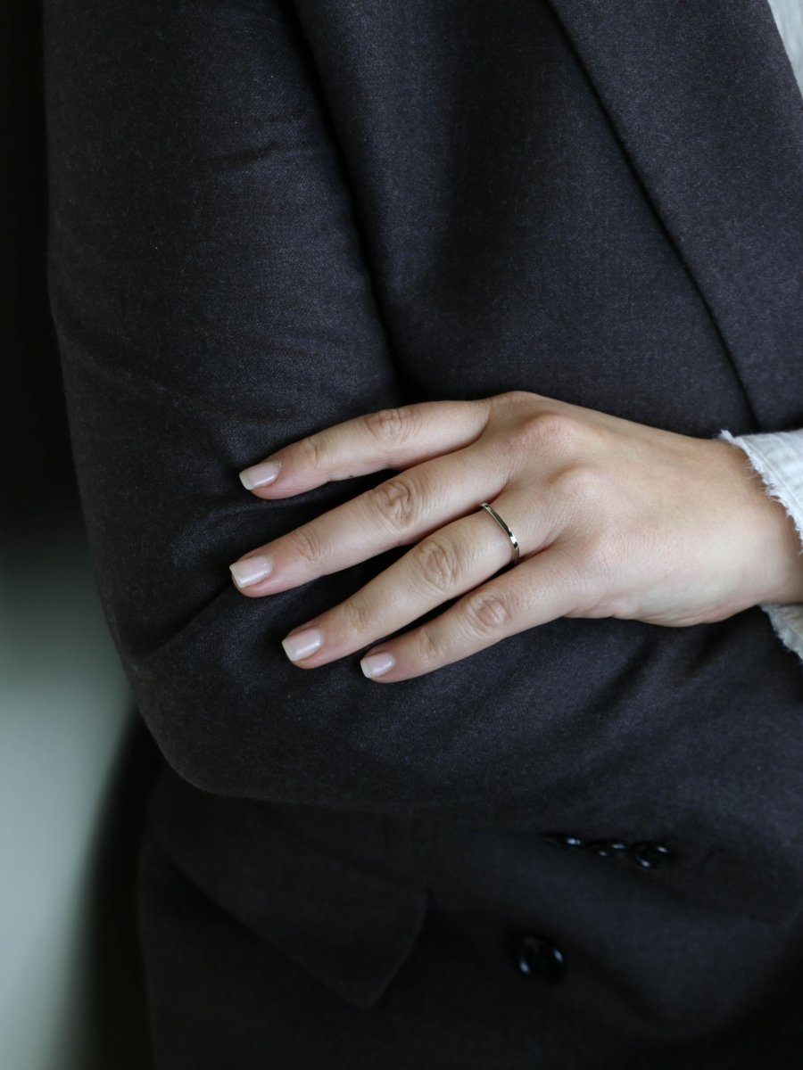 DINH VAN Alliance carrée or blanc - Castafiore