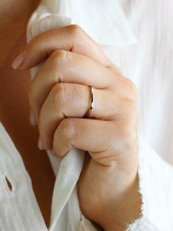 DINH VAN Alliance carrée or blanc - Castafiore