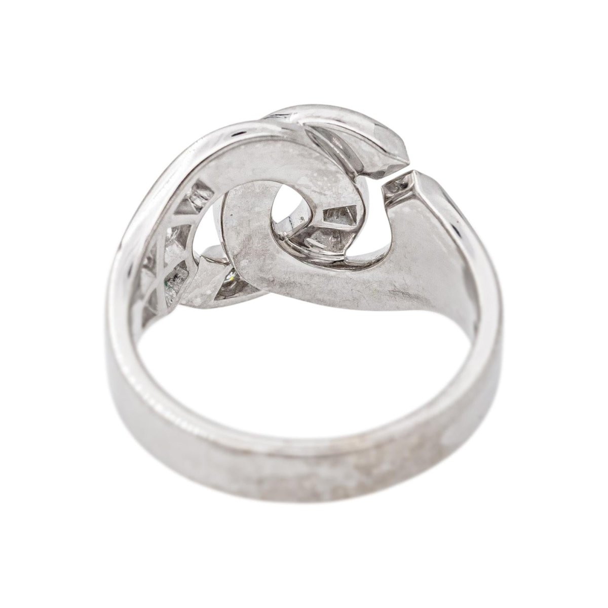 Dinh Van Bague Menottes Or blanc Diamant - Castafiore