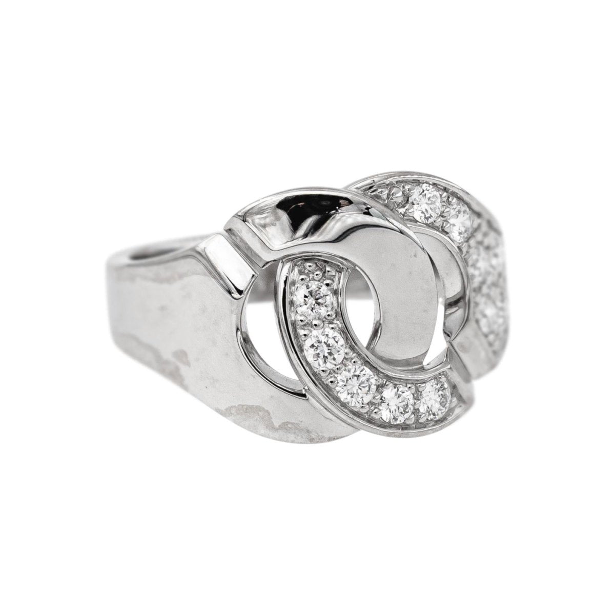 Dinh Van Bague Menottes Or blanc Diamant - Castafiore