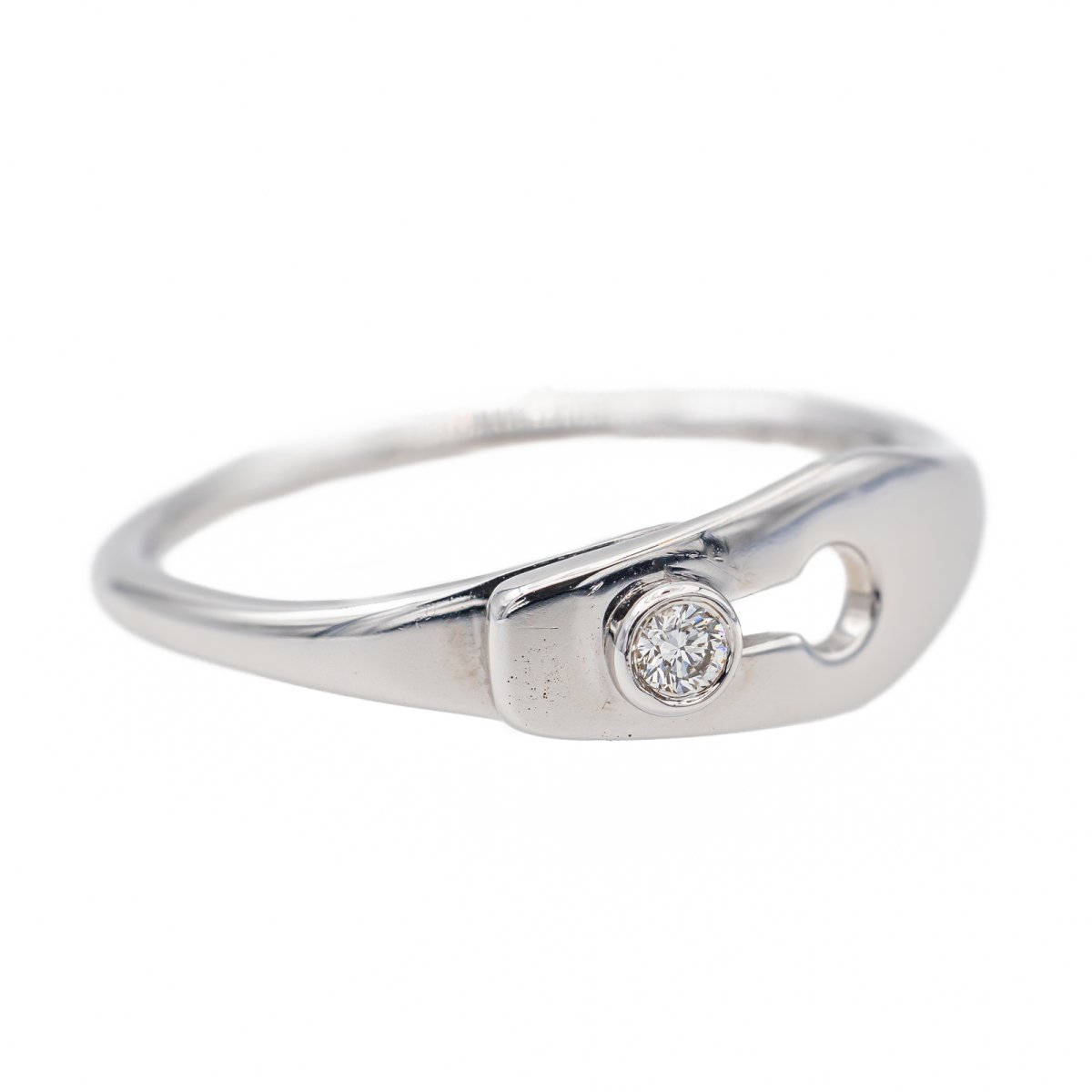 Dinh Van Bague Serrure Or blanc Diamant - Castafiore