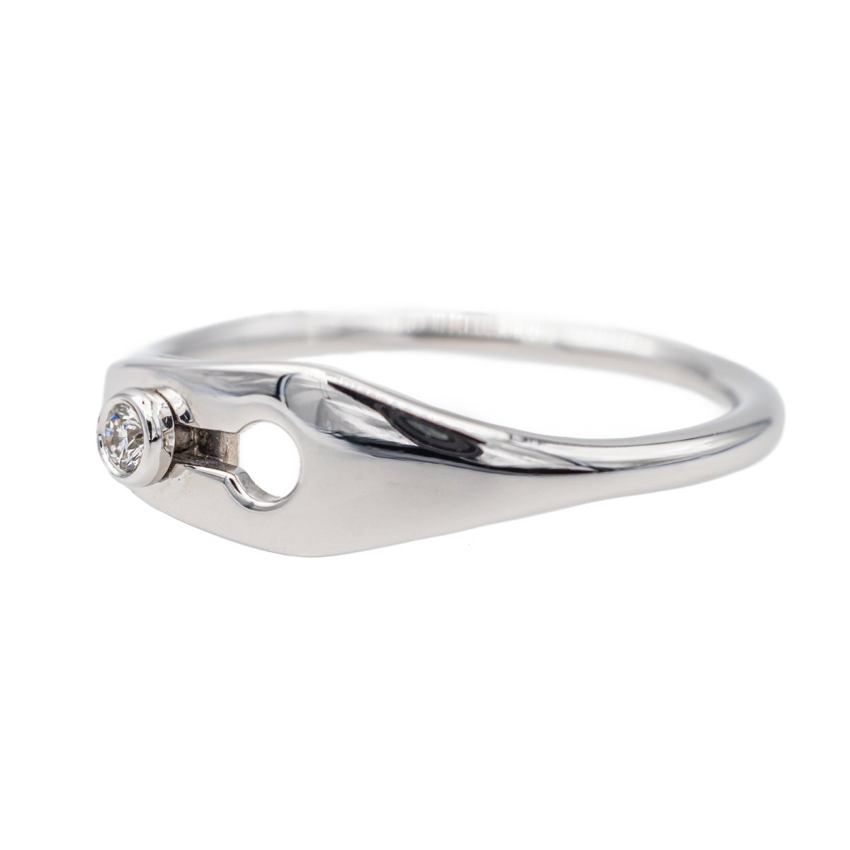 Dinh Van Bague Serrure Or blanc Diamant - Castafiore