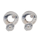 Dinh Van Boucles d'oreilles Puces Cible Or blanc Diamant - Castafiore