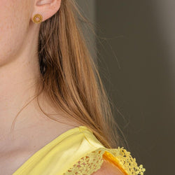 Dinh Van Boucles d'oreilles Seventies Or jaune - Castafiore
