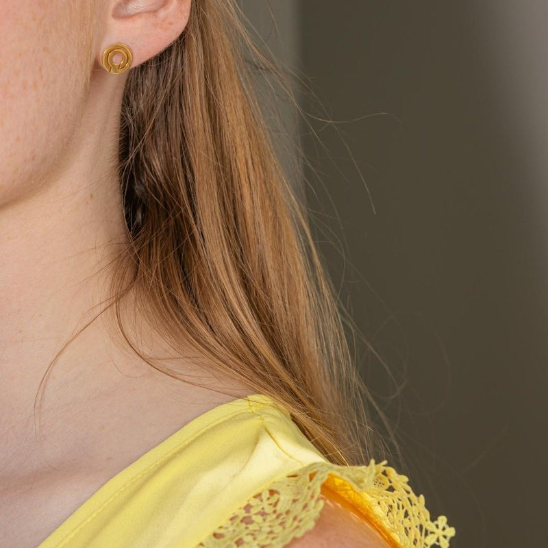 Dinh Van Boucles d'oreilles Seventies Or jaune - Castafiore