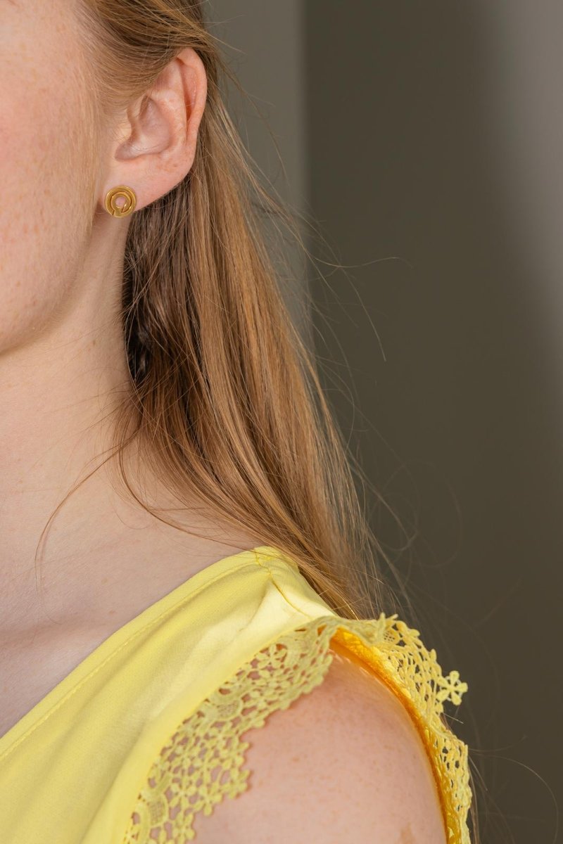 Dinh Van Boucles d'oreilles Seventies Or jaune - Castafiore