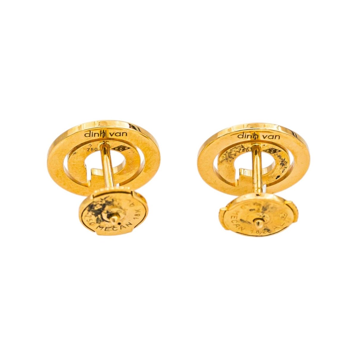 Dinh Van Boucles d'oreilles Seventies Or jaune - Castafiore