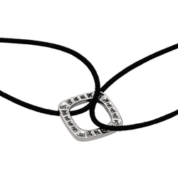 Dinh Van Bracelet Cordon Impression Or blanc Diamant - Castafiore