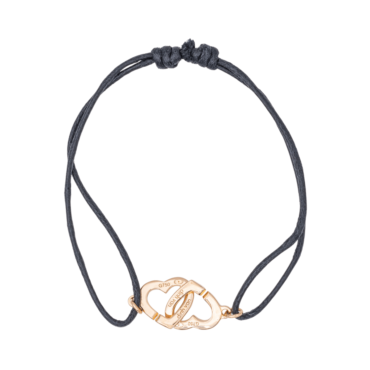 Dinh Van Bracelet Double cœur Or rose - Castafiore