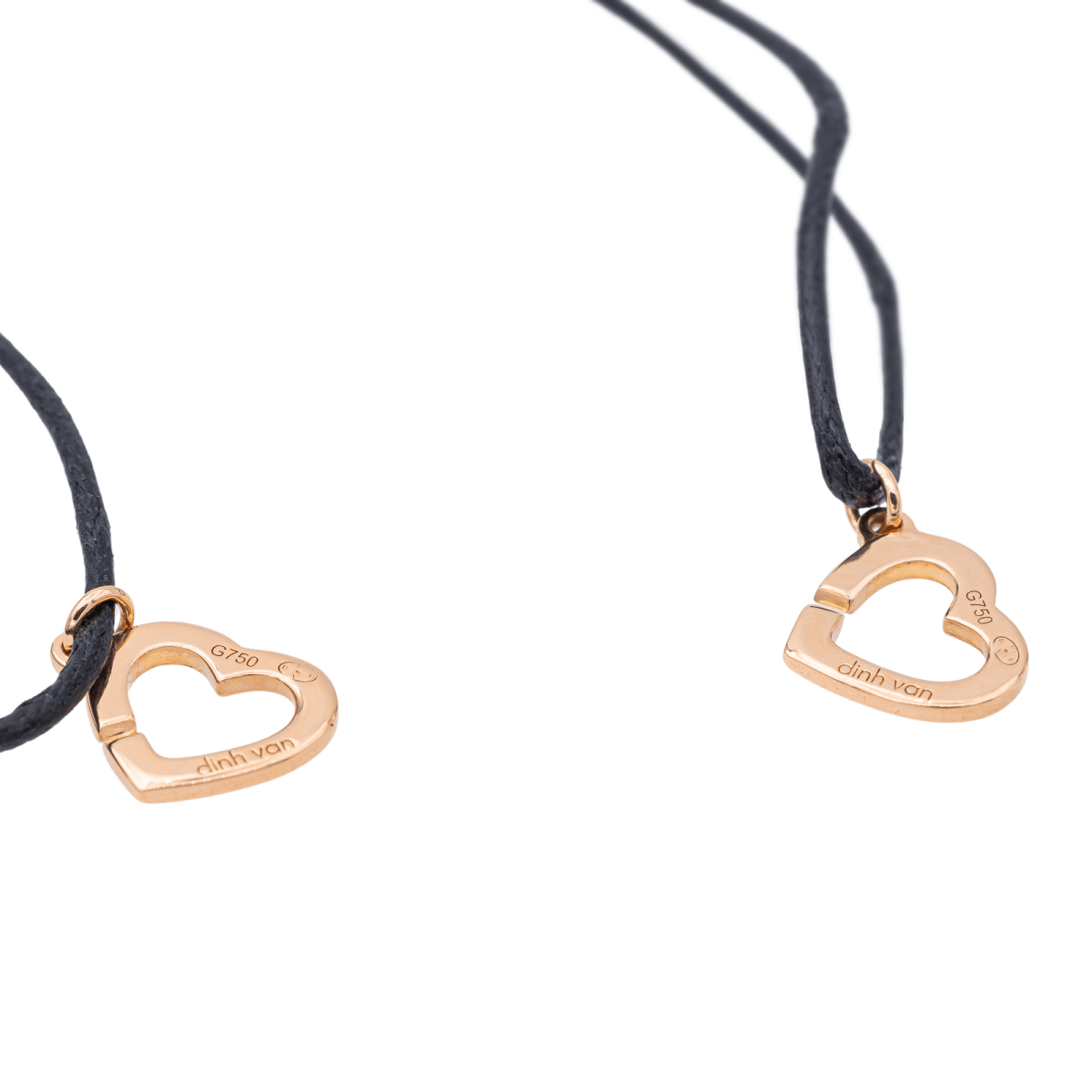 Dinh Van Bracelet Double cœur Or rose - Castafiore