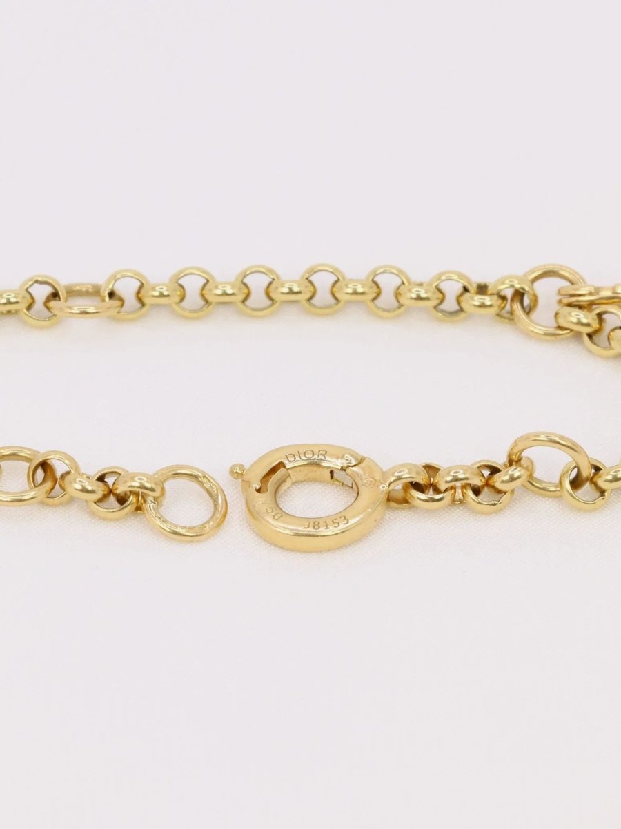 DIOR Bracelet chaine or jaune dé à coudre - Castafiore