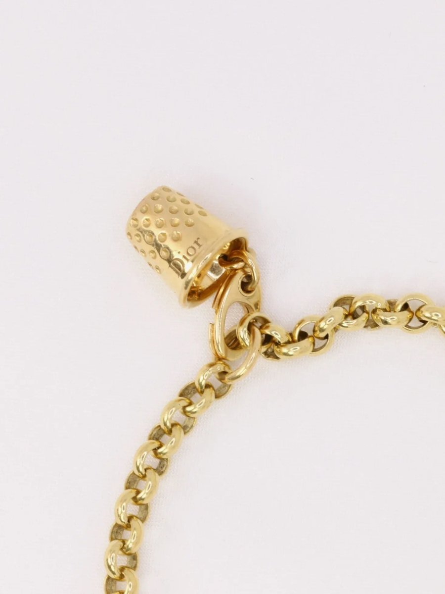 DIOR Bracelet chaine or jaune dé à coudre - Castafiore