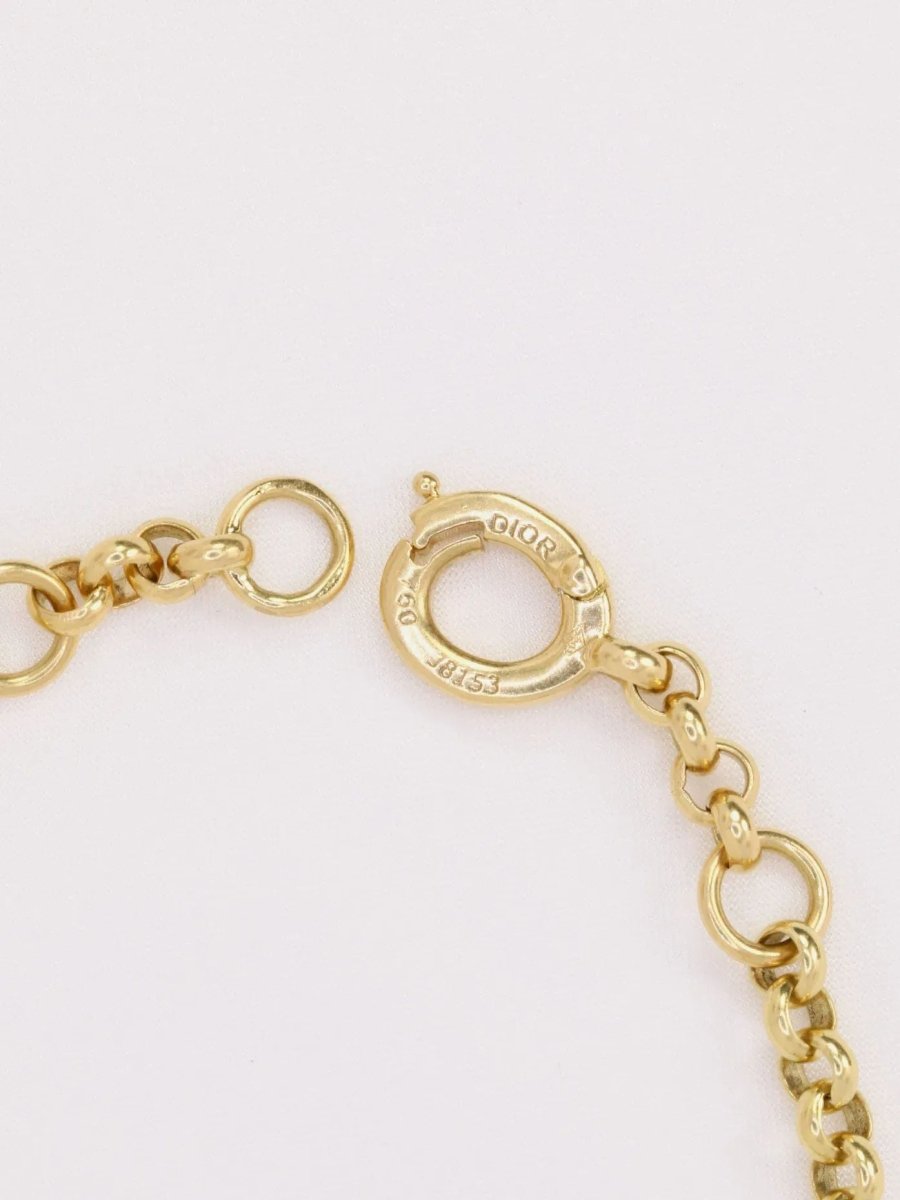 DIOR Bracelet chaine or jaune dé à coudre - Castafiore