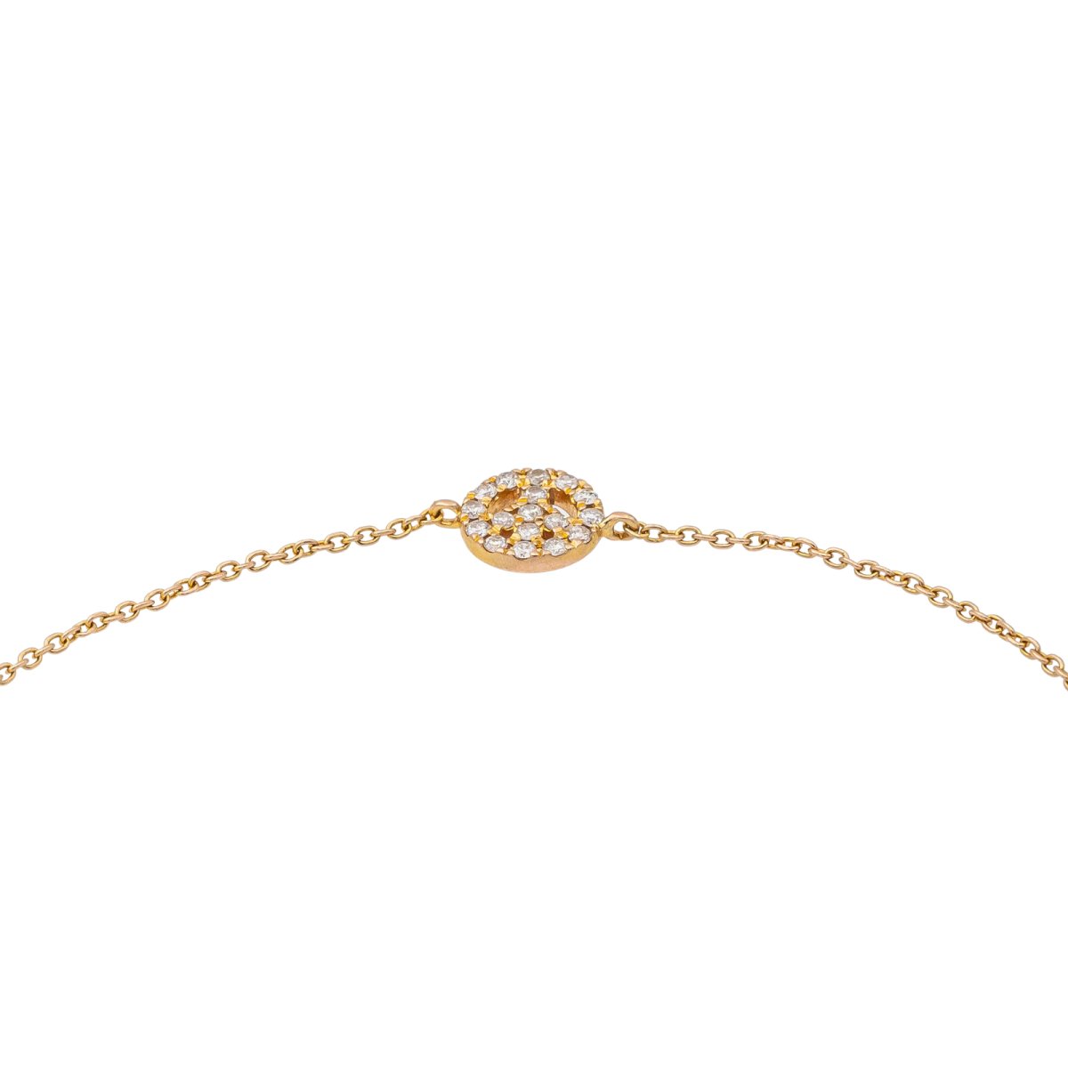 Djula Bracelet Peace & Love Or rose Diamant - Castafiore