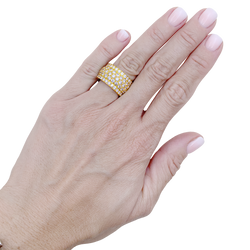 Bague bandeau Cartier, « Nigeria », or jaune et diamants.