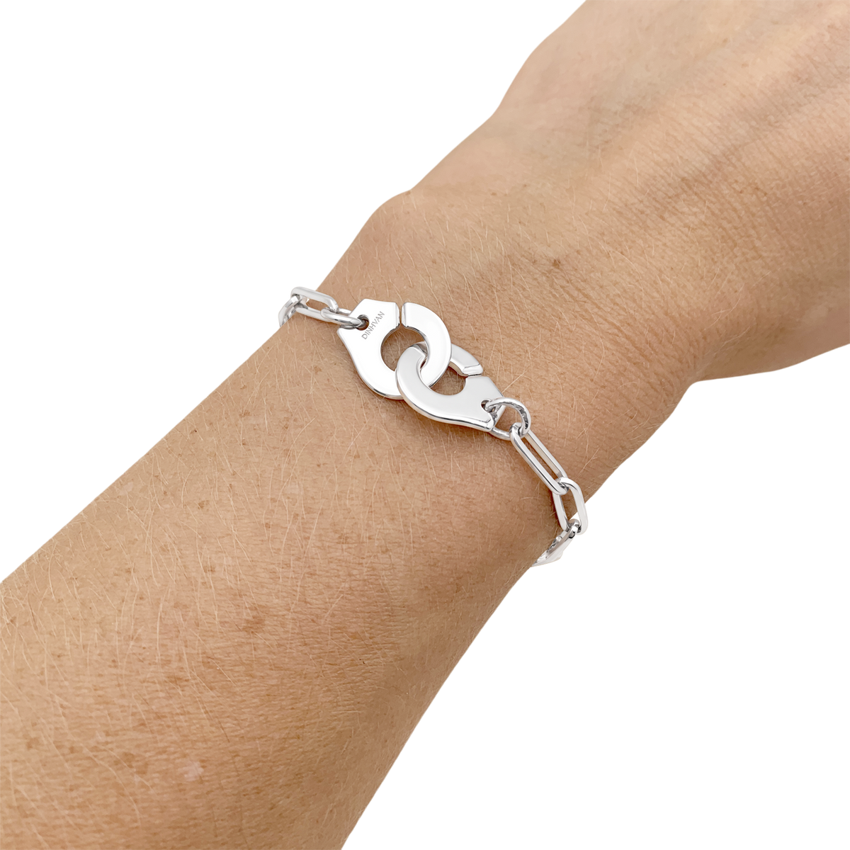 Bracelet Dinh Van, "Menottes", or blanc.