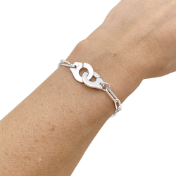 Bracelet Dinh Van, "Menottes", or blanc.