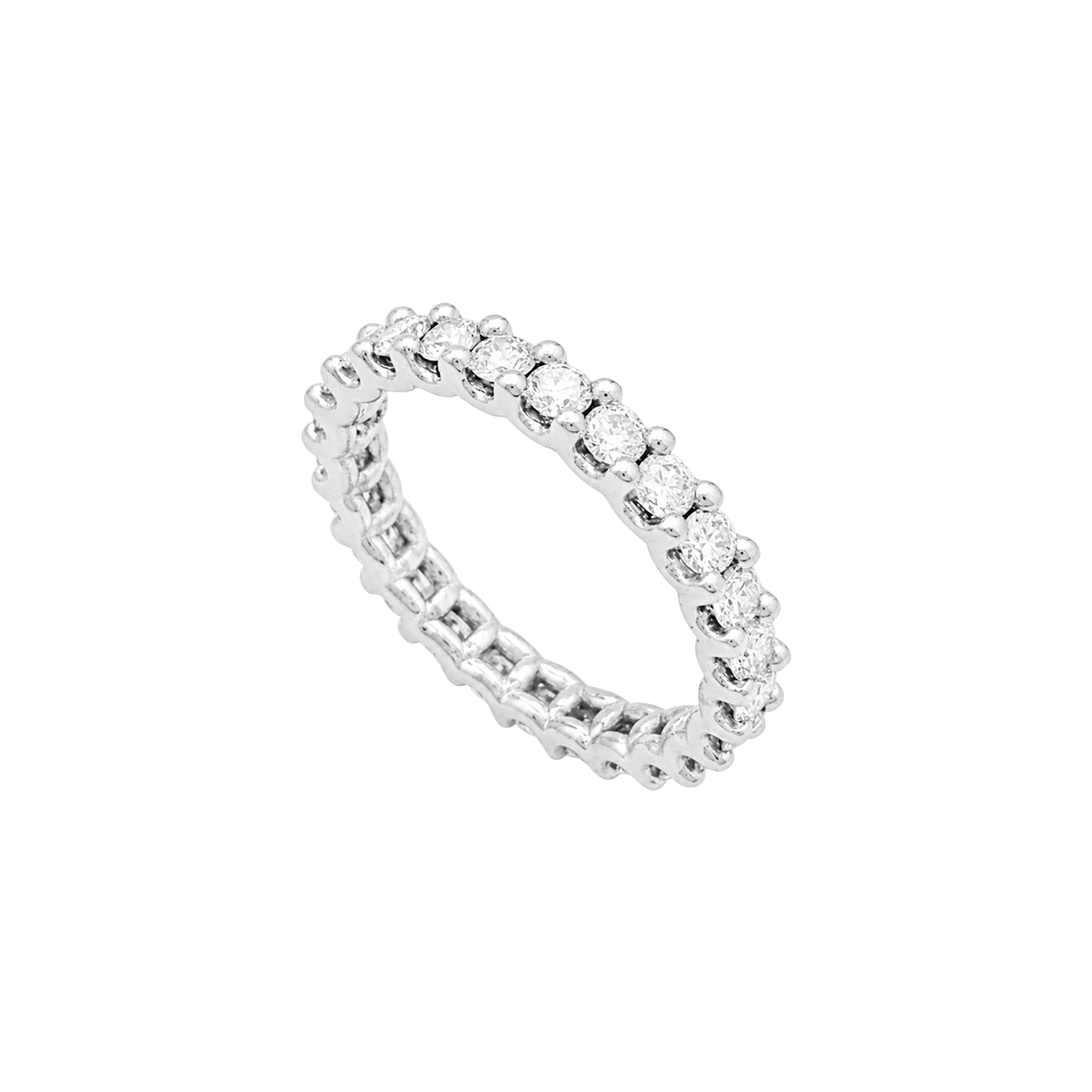Alliance tour complet or blanc et diamants.