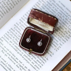 Dormeuses Anciennes Perles Fines Diamants - Castafiore