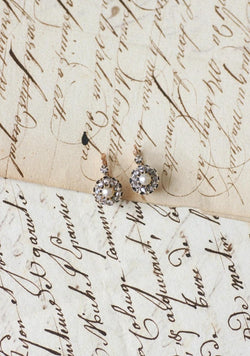 Dormeuses Anciennes Perles Fines et Diamants - Castafiore