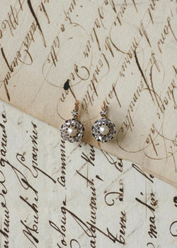 Dormeuses Anciennes Perles Fines et Diamants - Castafiore