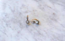 Dormeuses Art Déco Or et Diamants 0.90 Ct - Castafiore