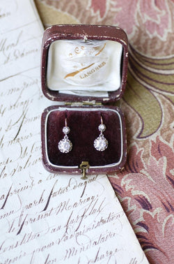 Dormeuses Art Déco Or et Diamants 0.90 Ct - Castafiore