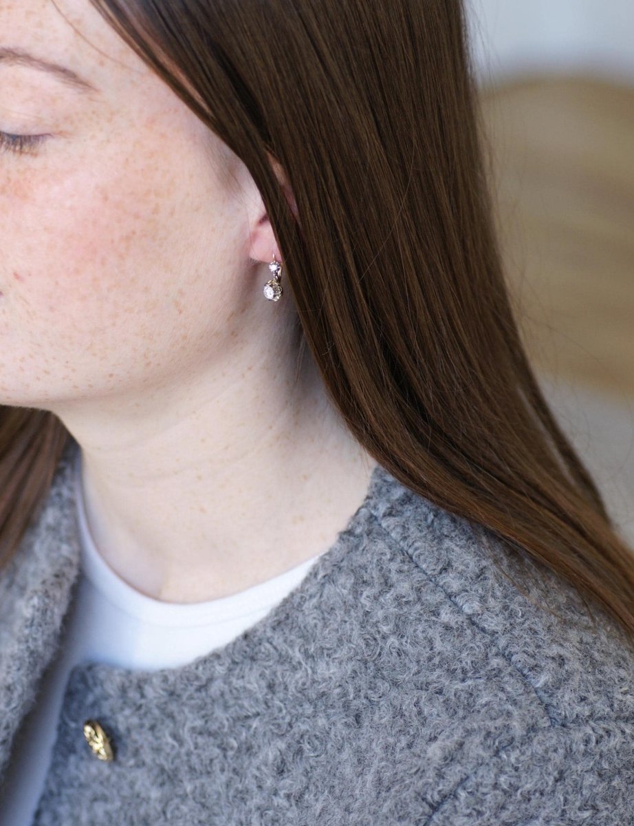 Dormeuses Art Déco Or et Diamants 0.90 Ct - Castafiore