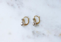 Dormeuses Diamants 0,30 Ct Or Jaune et Platine - Castafiore