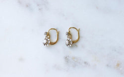 Dormeuses Diamants 0,30 Ct Or Jaune et Platine - Castafiore