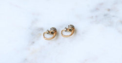 Dormeuses Diamants 0.60 Ct Or Rose et Platine - Castafiore