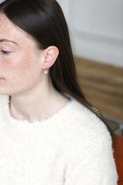 Dormeuses Diamants Taille Ancienne Coussin 1.40 Cts - Castafiore