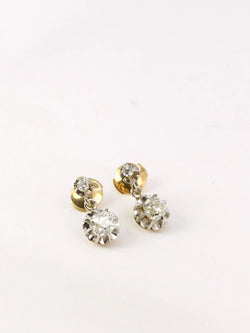 Dormeuses en or et diamants taille ancienne 1.5 ct - Castafiore