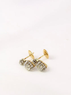 Dormeuses en or et diamants taille ancienne 1.5 ct - Castafiore