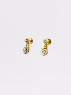 Dormeuses or diamants coussin taille ancienne 1,5 ct - Castafiore
