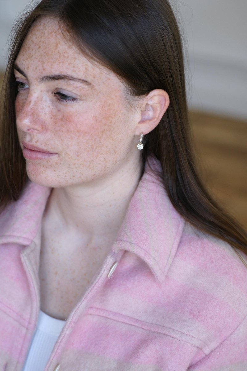 Dormeuses Pendantes Diamants Coussin 1,10 Cts - Castafiore