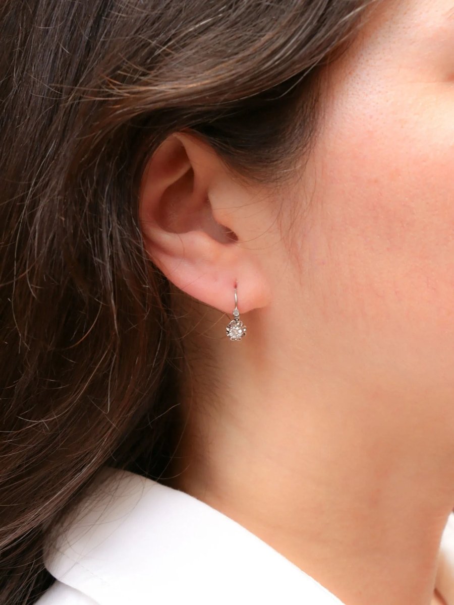 Dormeuses vintage diamants 0,3 ct - Castafiore