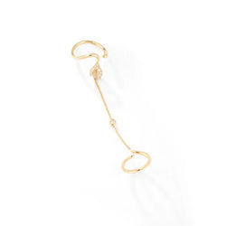 Double bague en or jaune et diamants signée TTF - Castafiore