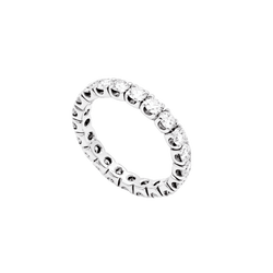 Alliance tour complet or blanc et diamants.