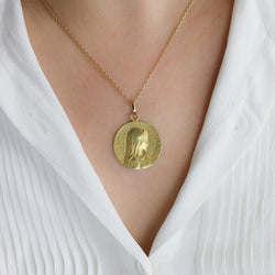 DROPSY Médaille Art Nouveau Sancta Maria or jaune - Castafiore