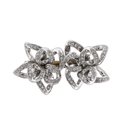 Boucles d'oreilles Puces POMELLATO en or blanc et diamants