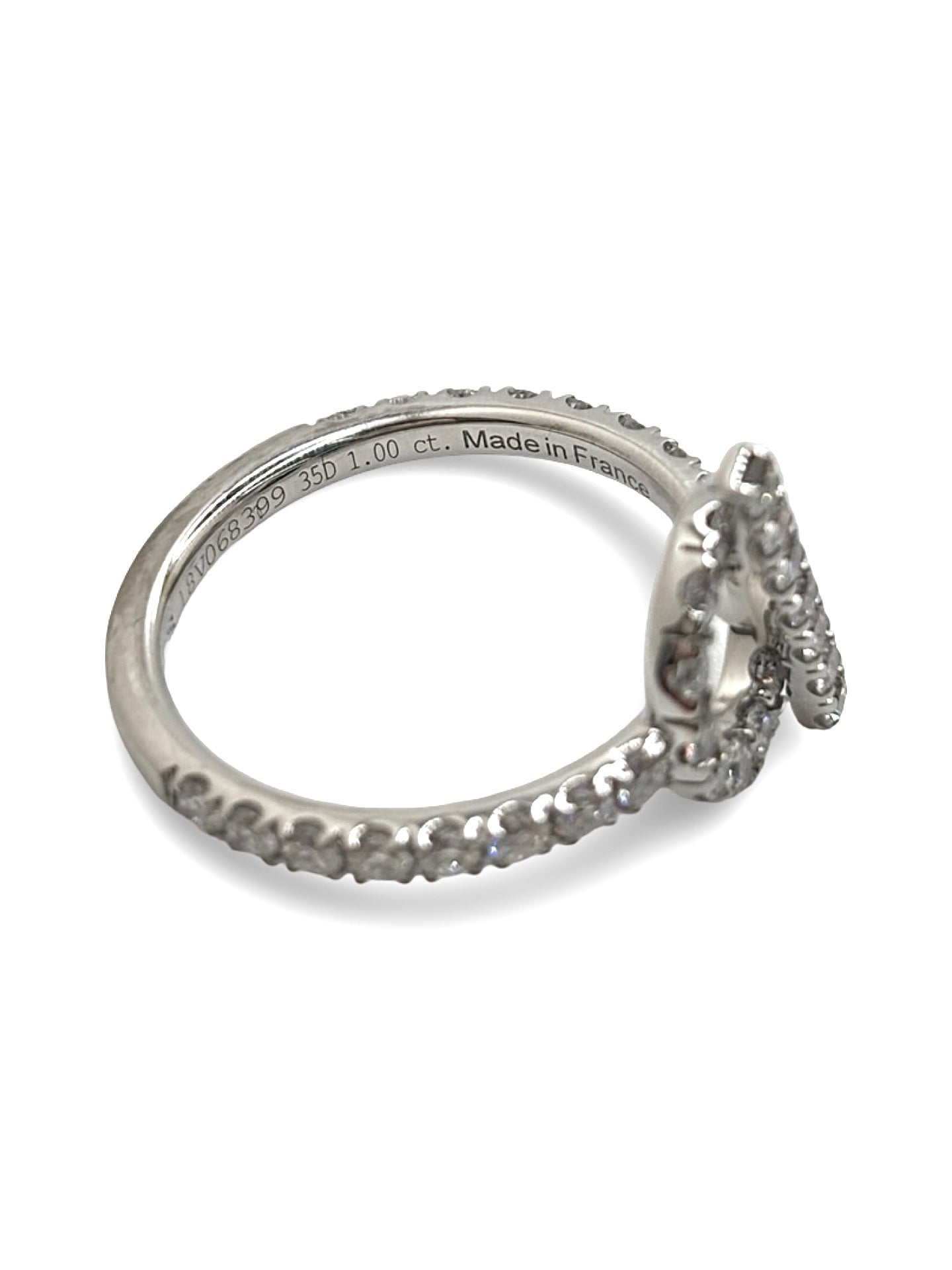 Bague Pavée HERMÈS "Finesse" en or blanc et diamants