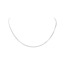 Collier Maille Gourmette Or blanc