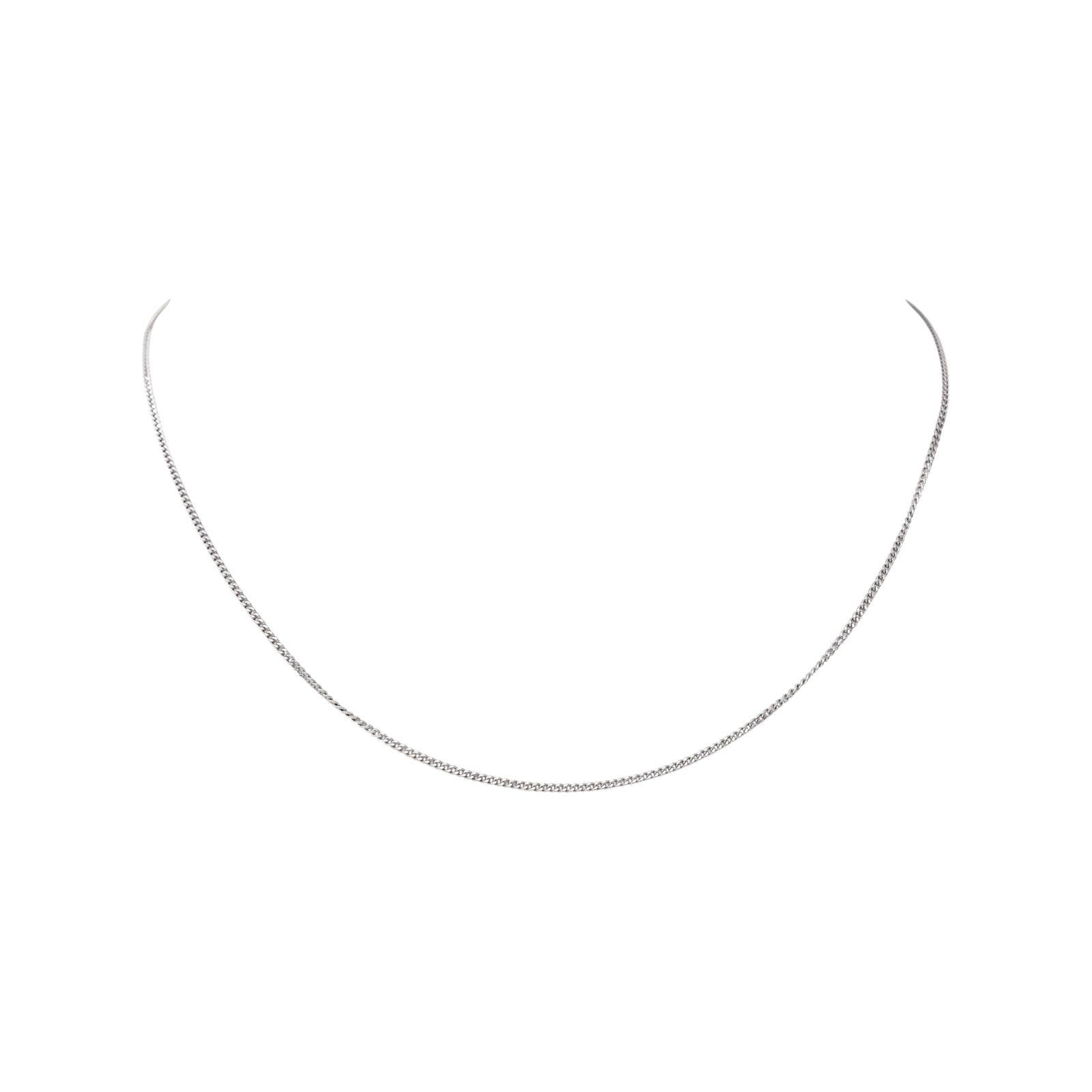 Collier Maille Gourmette Or blanc