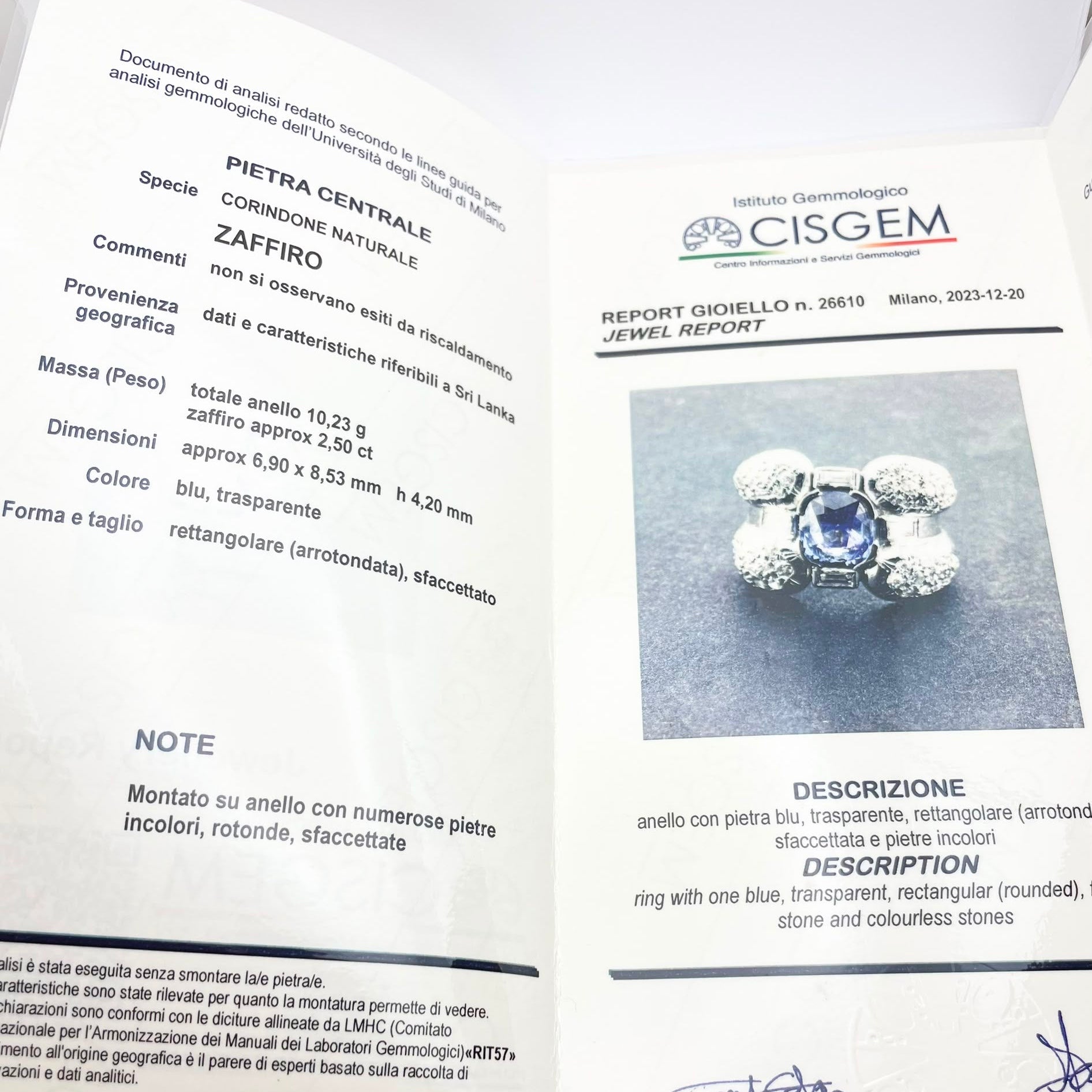 Bague Cocktail en or blanc, saphir et diamants